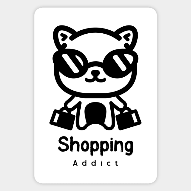 Shopping Addict Sticker by Horisondesignz